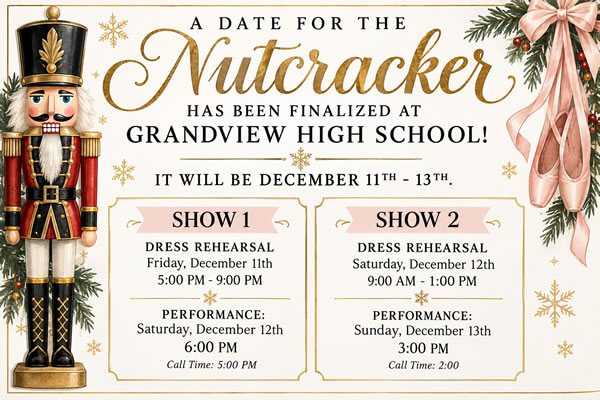 Date for The Nutcracker has been finalized