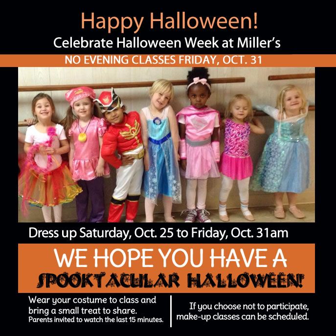 No Halloween Evening Classes, Morning Classes will be Open.