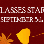 Classes Start September 5th