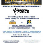Join Miller’s Dance Force at the Denver Nuggets - Indiana Pacers game