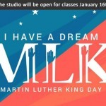 The studio will be open for classes January 16th